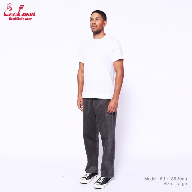 եѥ Chef Pants Semiwide Corduroy Charcoal