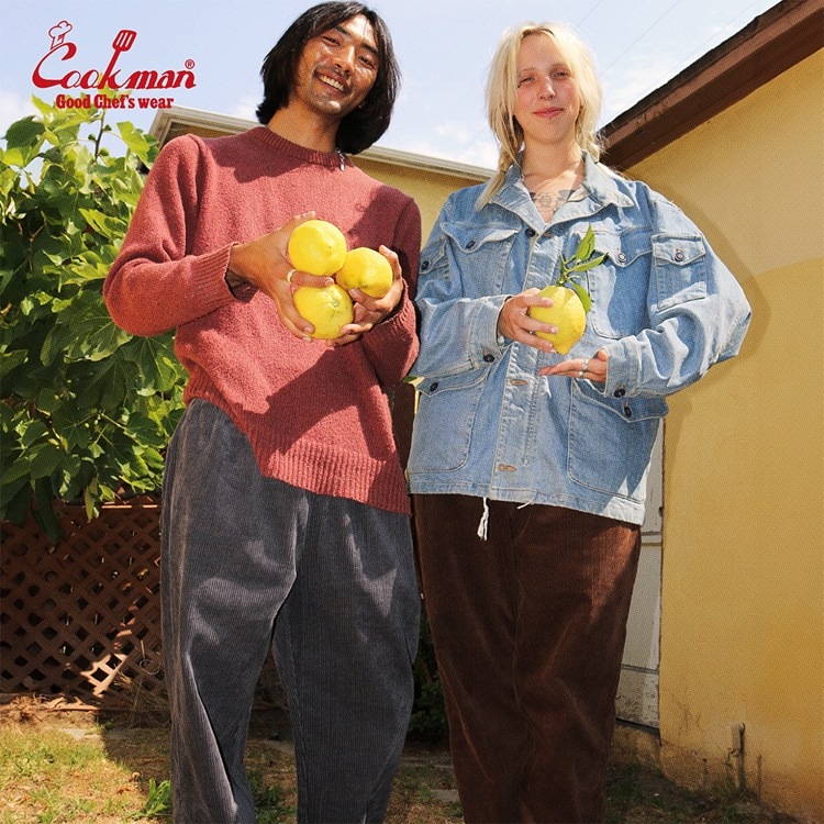 եѥ Chef Pants Semiwide Corduroy Charcoal