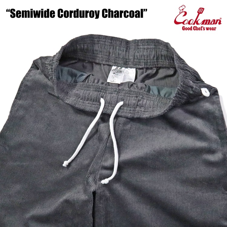եѥ Chef Pants Semiwide Corduroy Charcoal