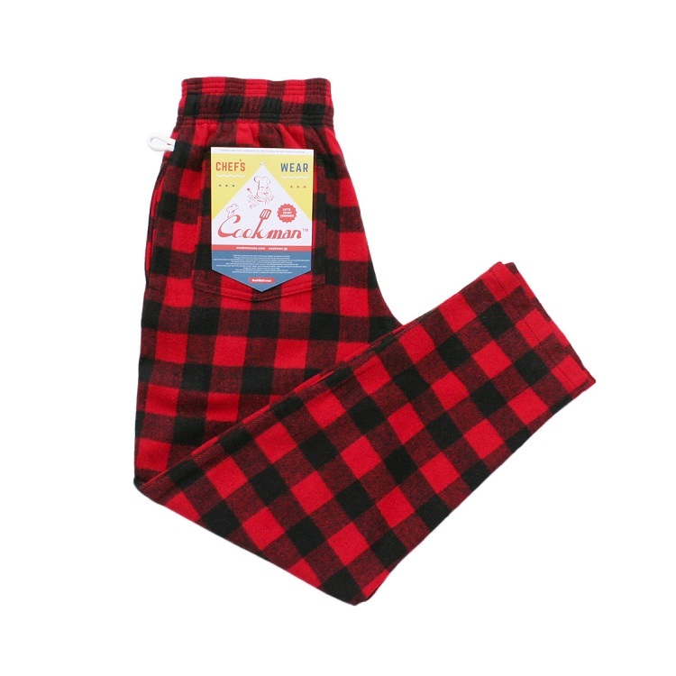  (�쾦��) �����եѥ�� Chef Pants Nel Buffalo Check Red