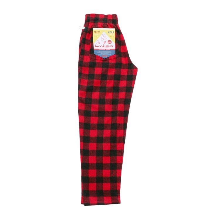  (�쾦��) �����եѥ�� Chef Pants Nel Buffalo Check Red