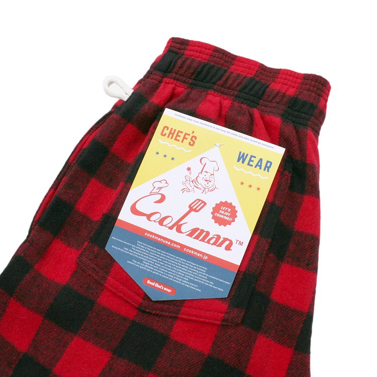  (�쾦��) �����եѥ�� Chef Pants Nel Buffalo Check Red