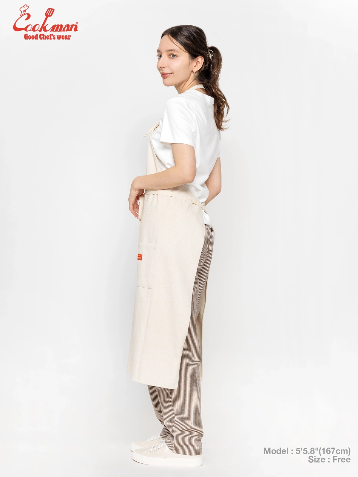 ���󥰥��ץ��� Long Apron Denim Natural