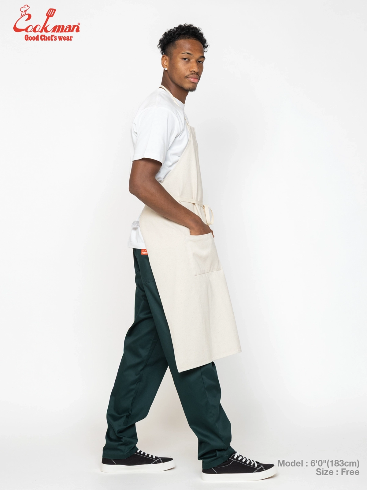 ���󥰥��ץ��� Long Apron Denim Natural