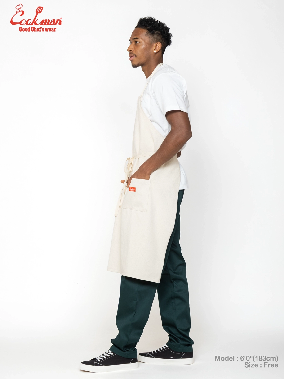 ���󥰥��ץ��� Long Apron Denim Natural