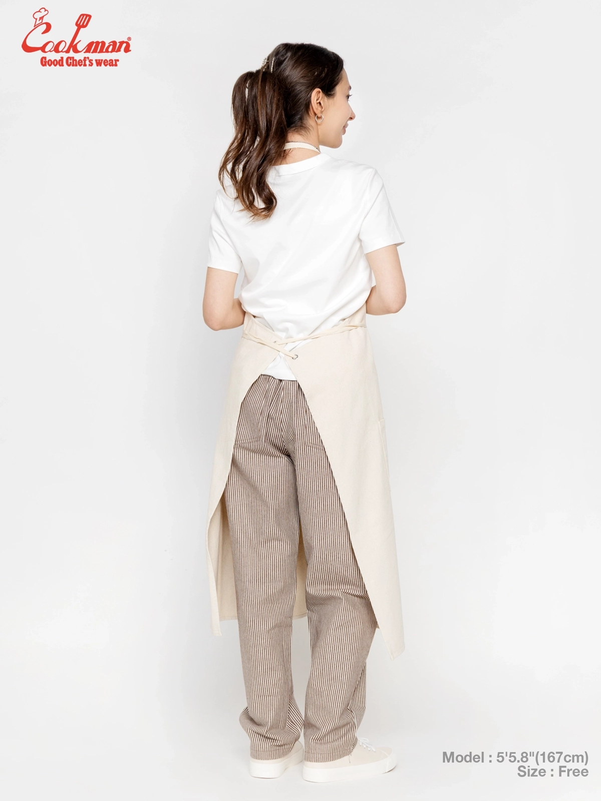 ���󥰥��ץ��� Long Apron Denim Natural