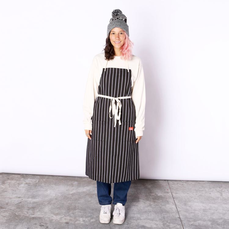 󥰥ץ Long Apron Stripe Black