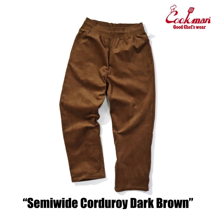 եѥ Chef Pants Semiwide Corduroy Dark Brown