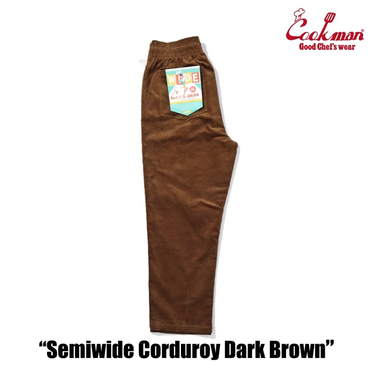 եѥ Chef Pants Semiwide Corduroy Dark Brown