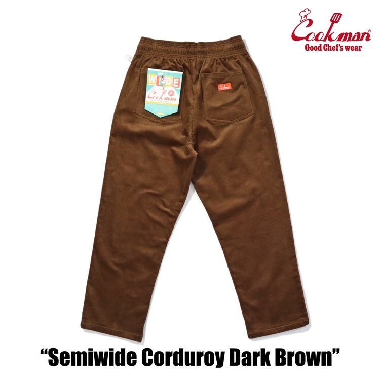 եѥ Chef Pants Semiwide Corduroy Dark Brown