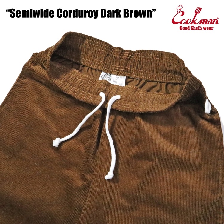 եѥ Chef Pants Semiwide Corduroy Dark Brown