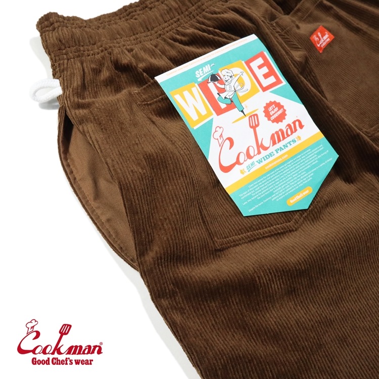 եѥ Chef Pants Semiwide Corduroy Dark Brown