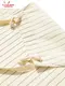 ���󥰥��ץ��� Long Apron Herringbone Stripe Cream