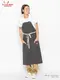 ���󥰥��ץ��� Long Apron Herringbone Stripe Charcoal