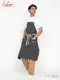 ���󥰥��ץ��� Long Apron Herringbone Stripe Charcoal
