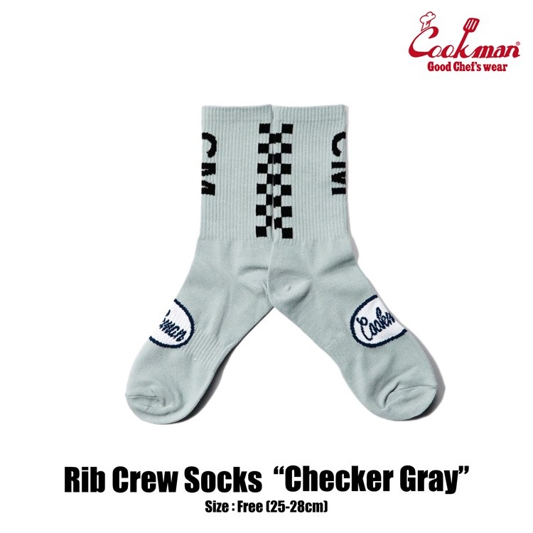 å Rib Crew Socks Checker Gray