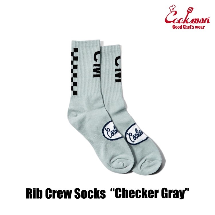 å Rib Crew Socks Checker Gray