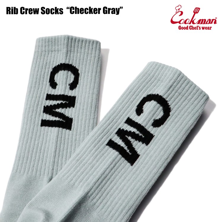 å Rib Crew Socks Checker Gray