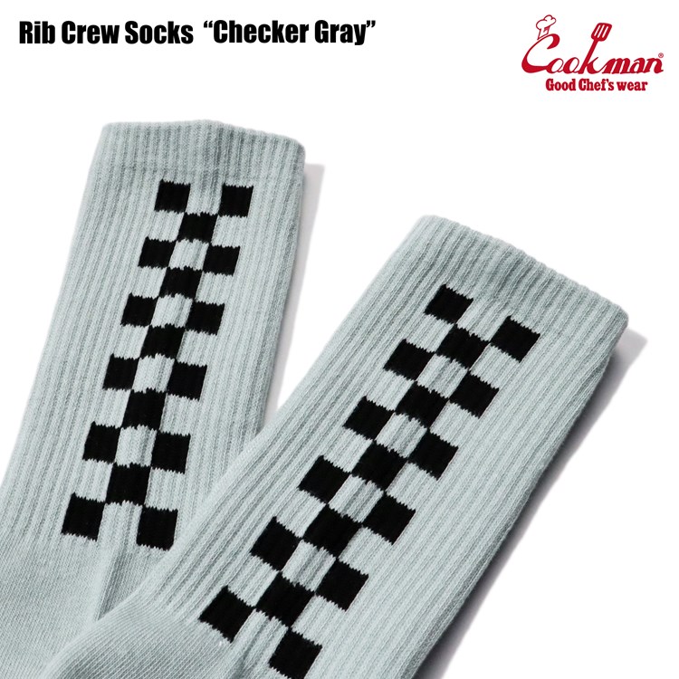 å Rib Crew Socks Checker Gray