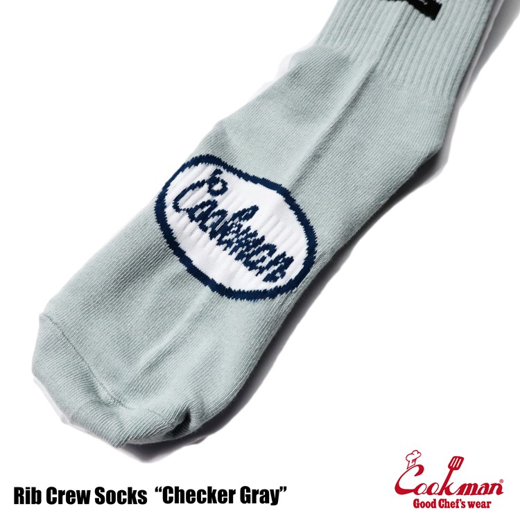 å Rib Crew Socks Checker Gray