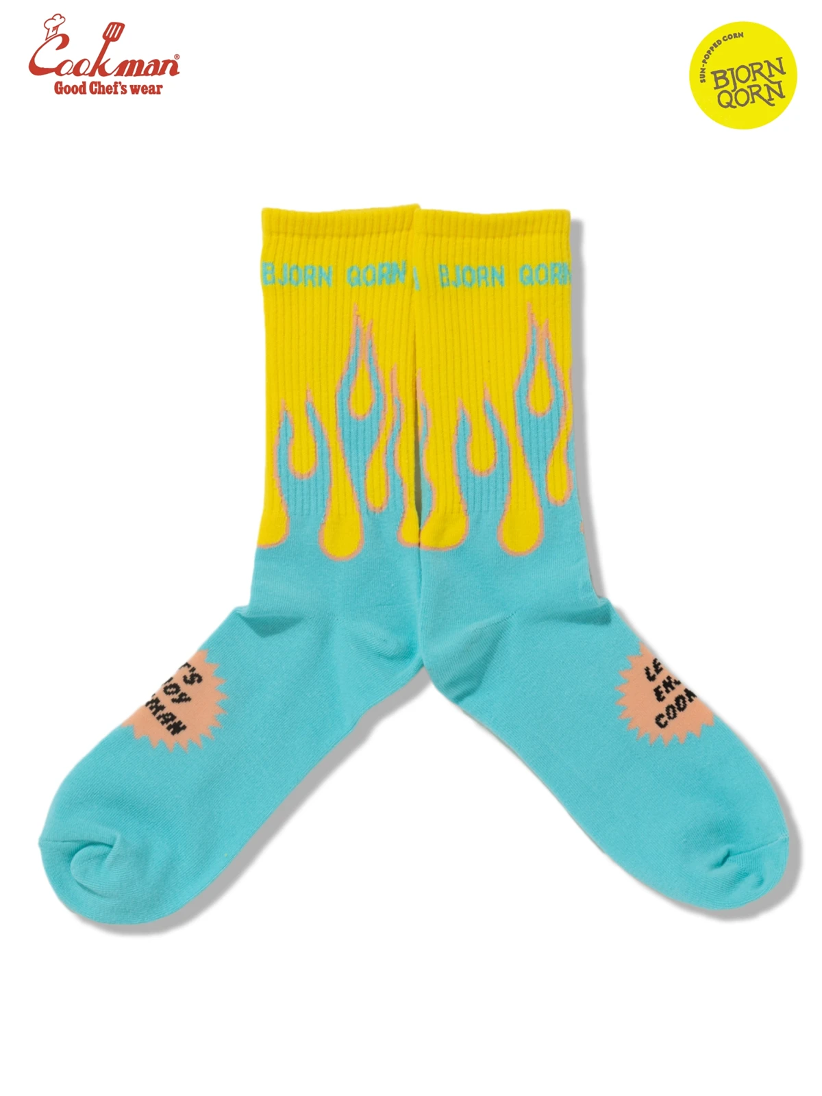 ���å��� Rib Crew Socks BjornQorn Flame Blue