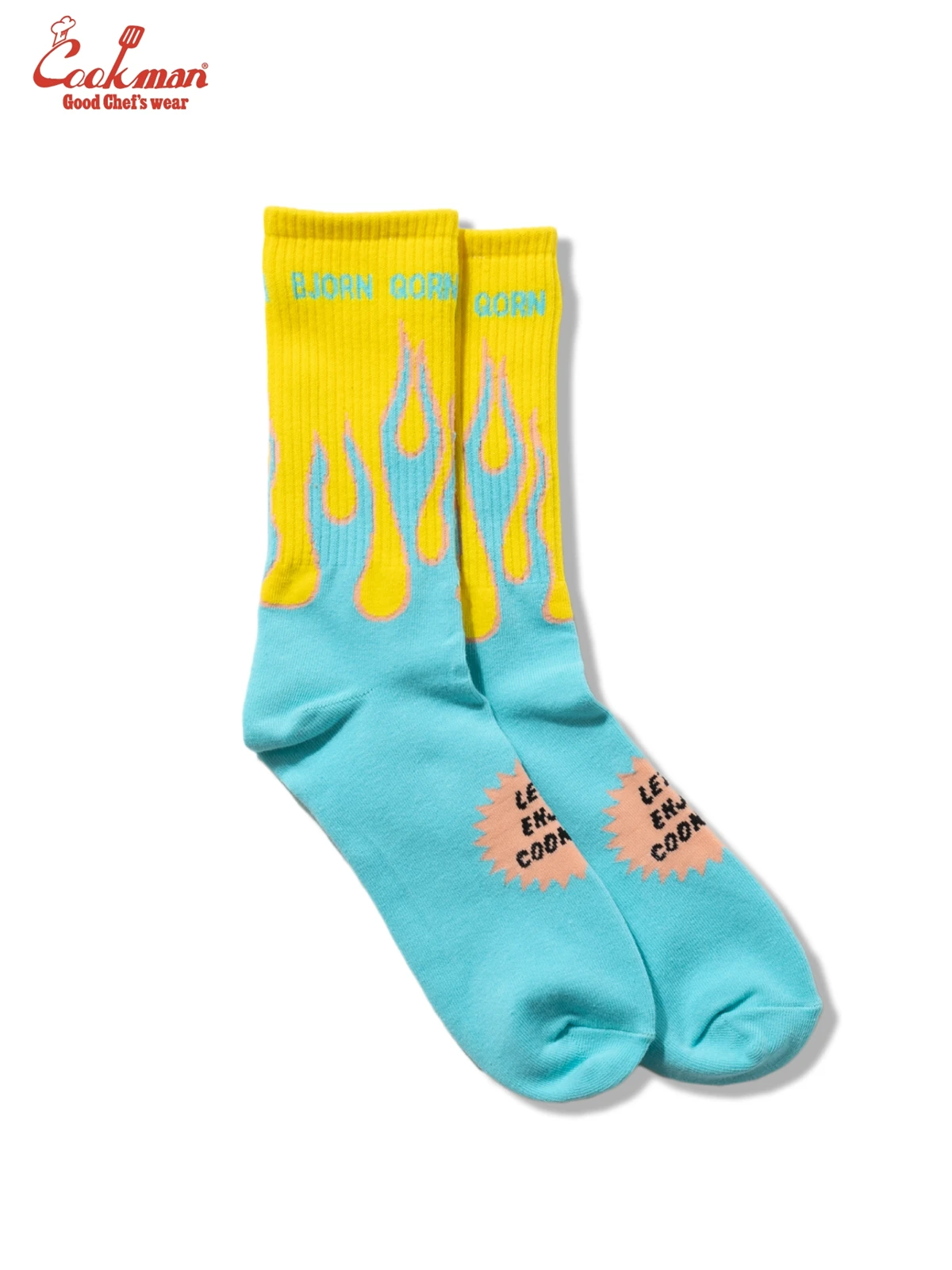 ���å��� Rib Crew Socks BjornQorn Flame Blue