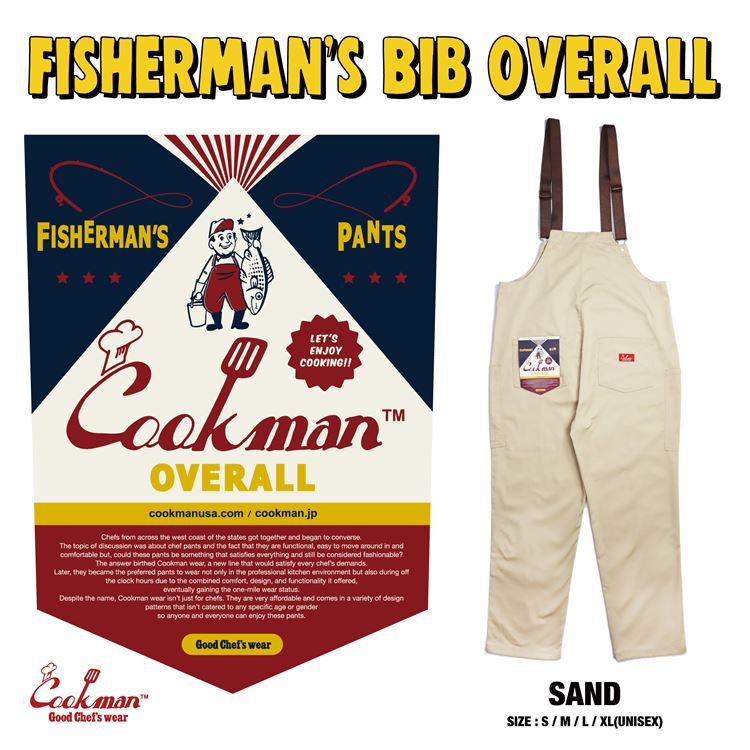 С Fisherman's Bib Overall Sand