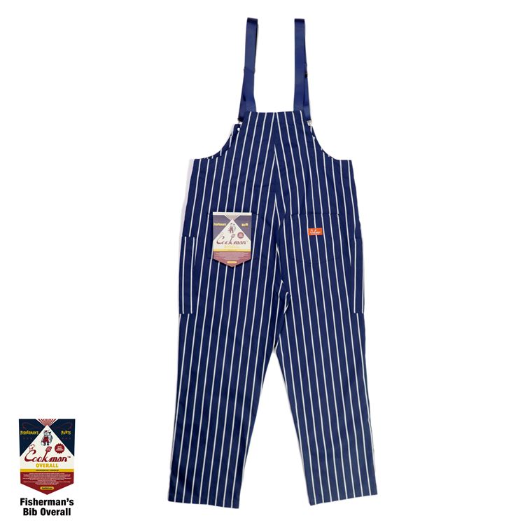 �����С������� Fisherman's Bib Overall Stripe Navy