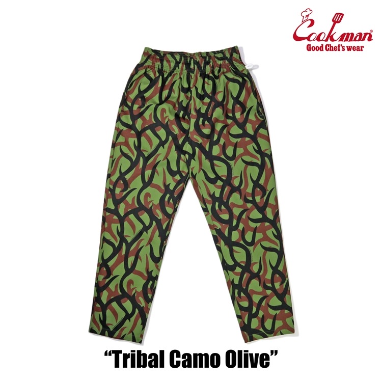 եѥ Chef Pants Tribal Camo Olive