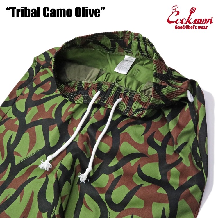 եѥ Chef Pants Tribal Camo Olive