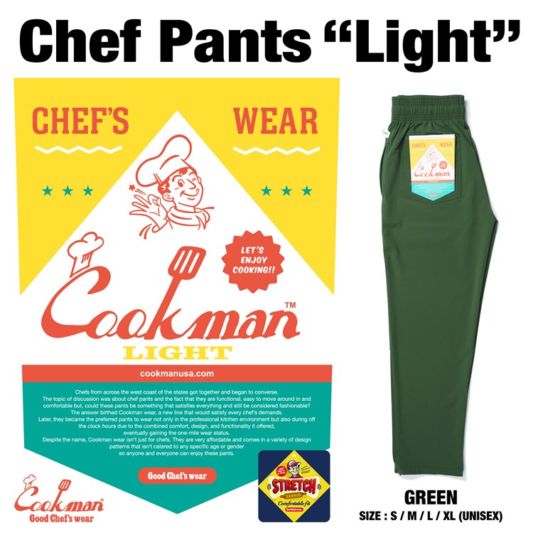  (�쾦��) �����եѥ�� Chef Pants Light Green