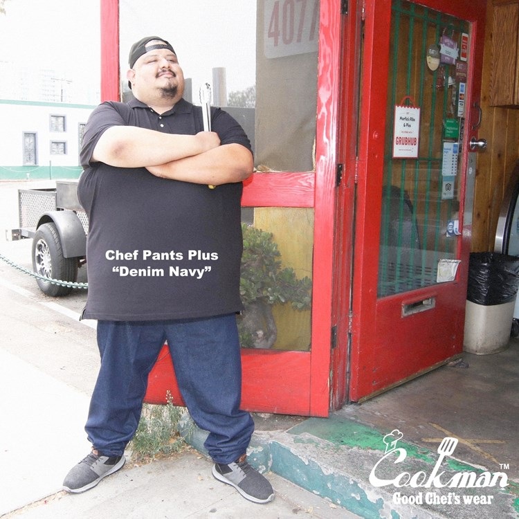 եѥ Chef PantsDenim Navy Plus Size