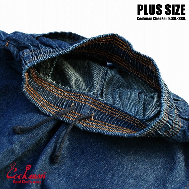 եѥ Chef PantsDenim Navy Plus Size