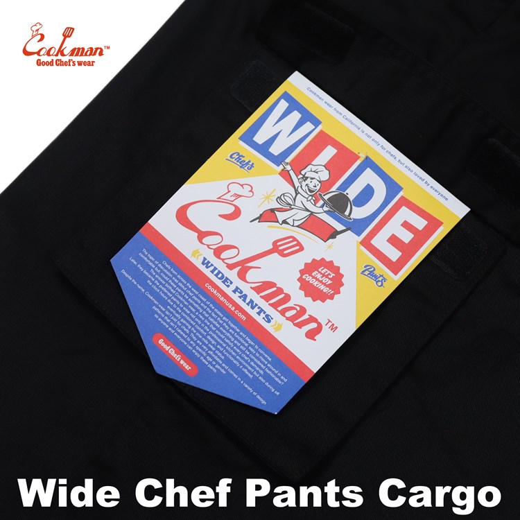 磻ɥեѥ Wide Chef Pants Cargo Black