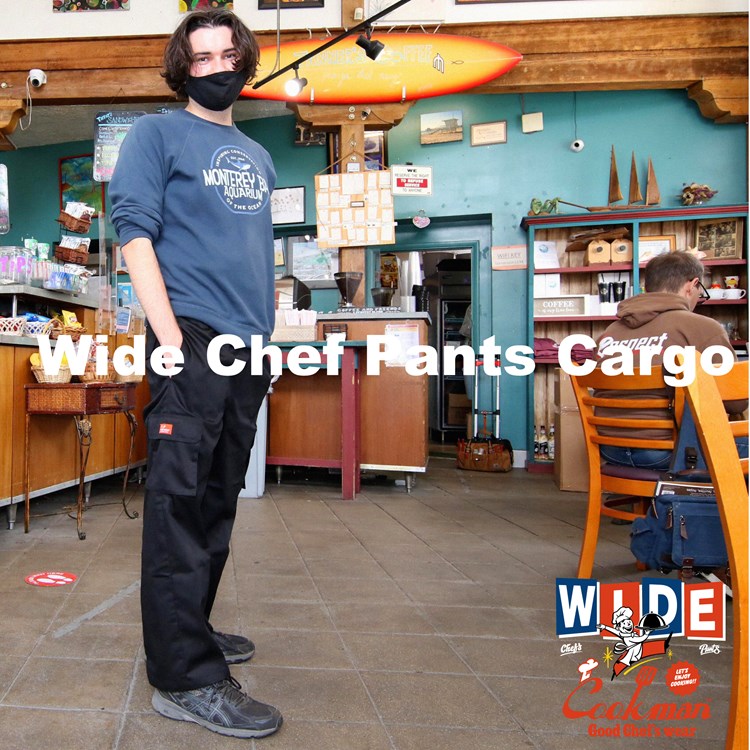 磻ɥեѥ Wide Chef Pants Cargo Black