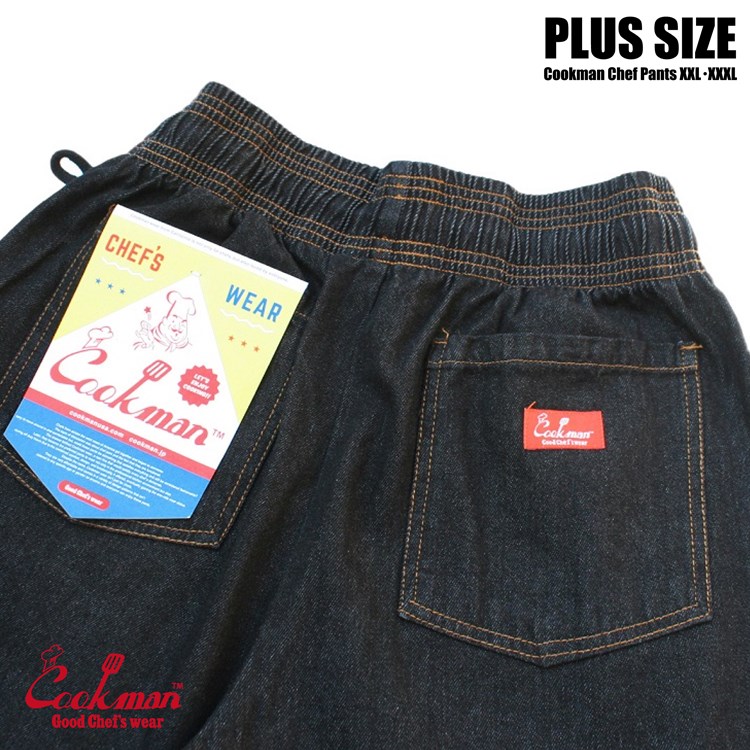 եѥ Chef PantsDenim Black Plus Size