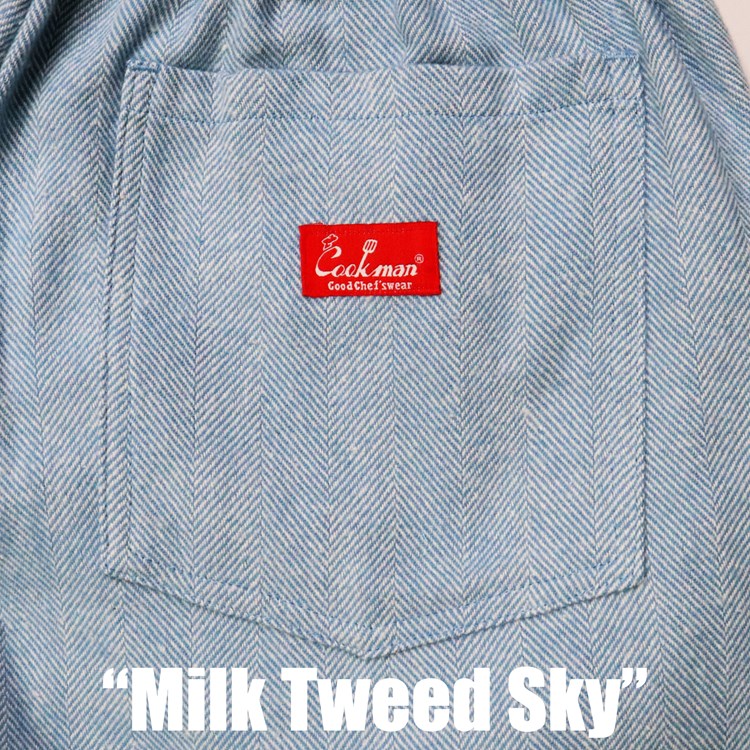  (�쾦��) �����եѥ�� Chef Pants Milk Tweed Sky