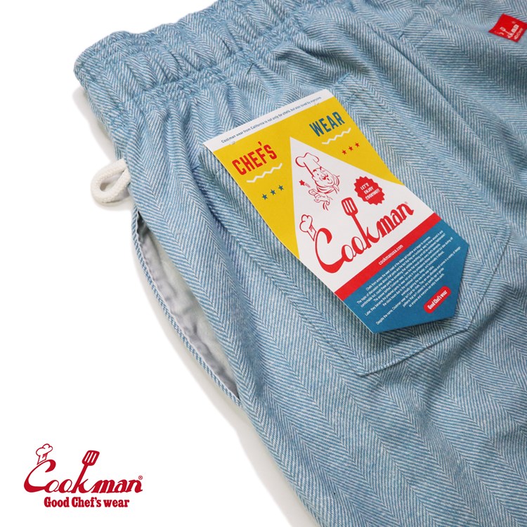  (�쾦��) �����եѥ�� Chef Pants Milk Tweed Sky