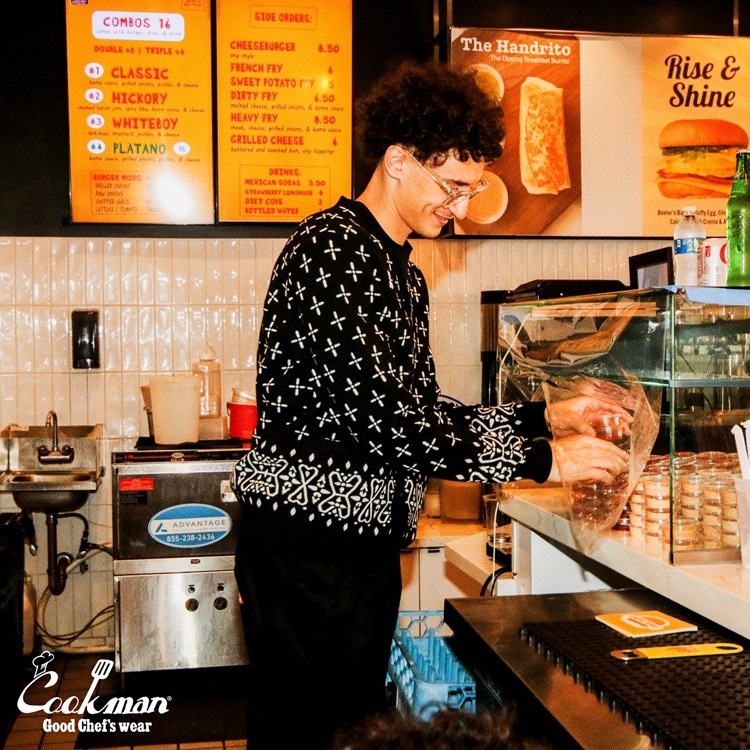 �����ǥ����� Knitted Cardigan Bandanna Cross Black