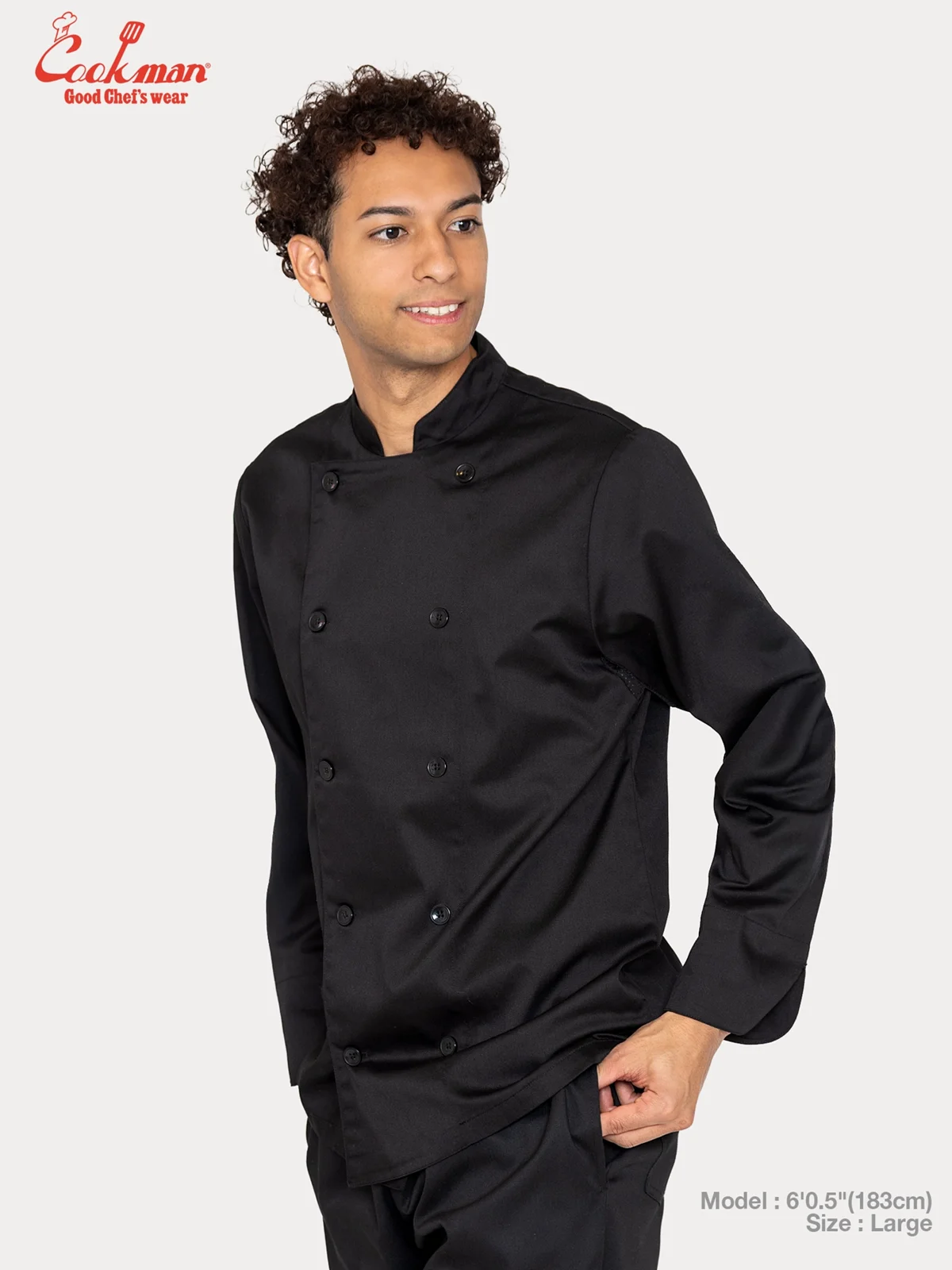 �����ե����� Chef Coat Long Sleeve Vented Black
