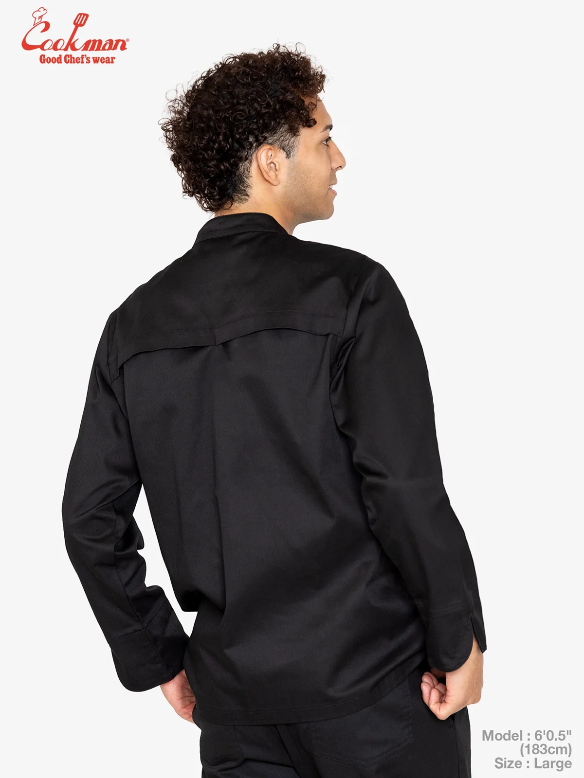 �����ե����� Chef Coat Long Sleeve Vented Black