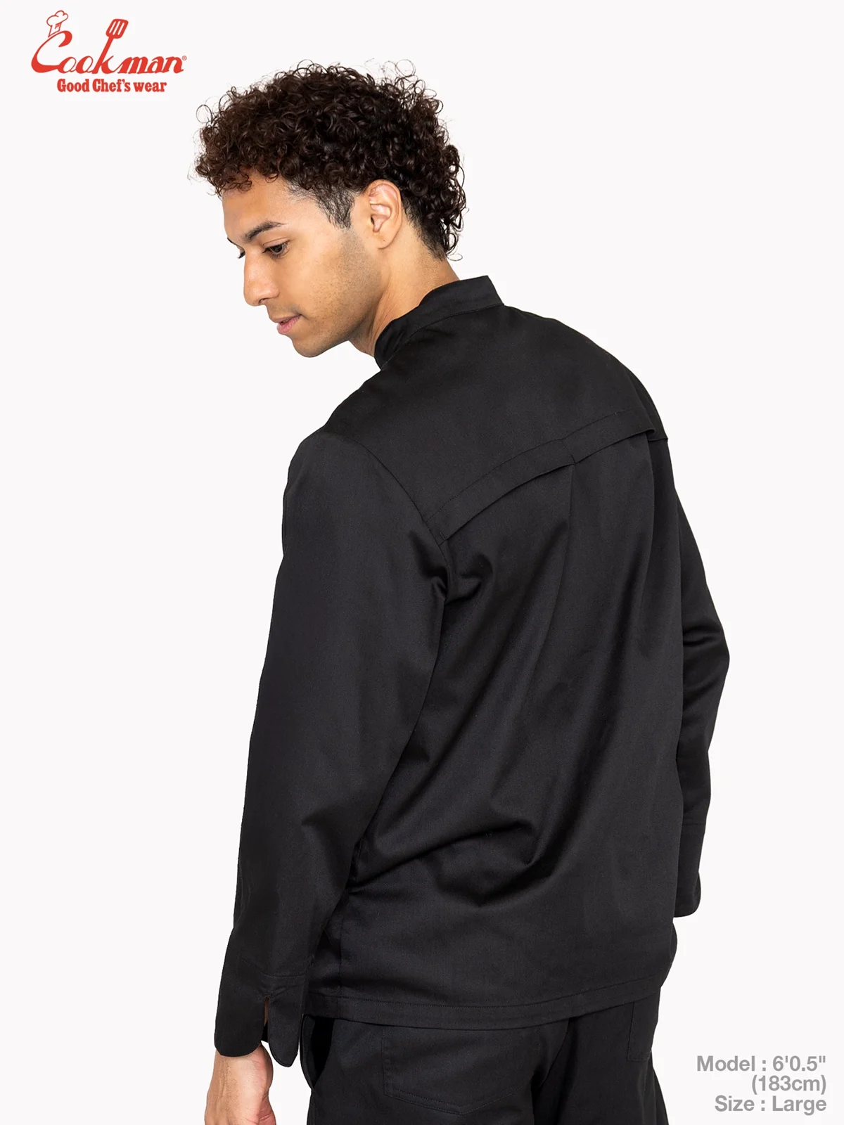 �����ե����� Chef Coat Long Sleeve Vented Black