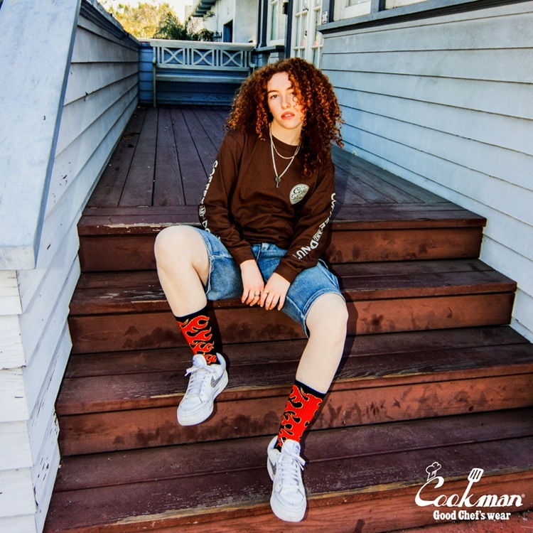 ���å��� Rib Crew Socks Afterburner Black Red