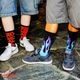 ���å��� Rib Crew Socks Afterburner Black Red