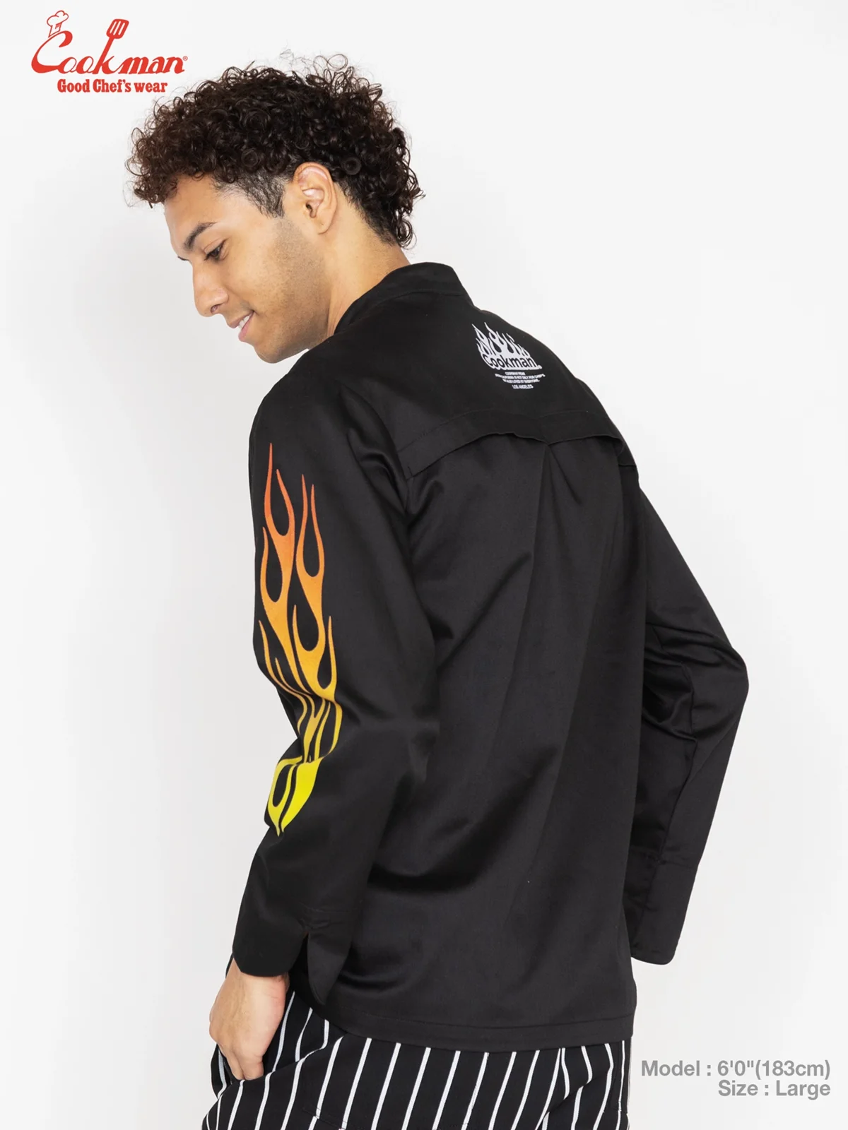 �����ե����� Chef Coat Long Sleeve Vented Gril Black