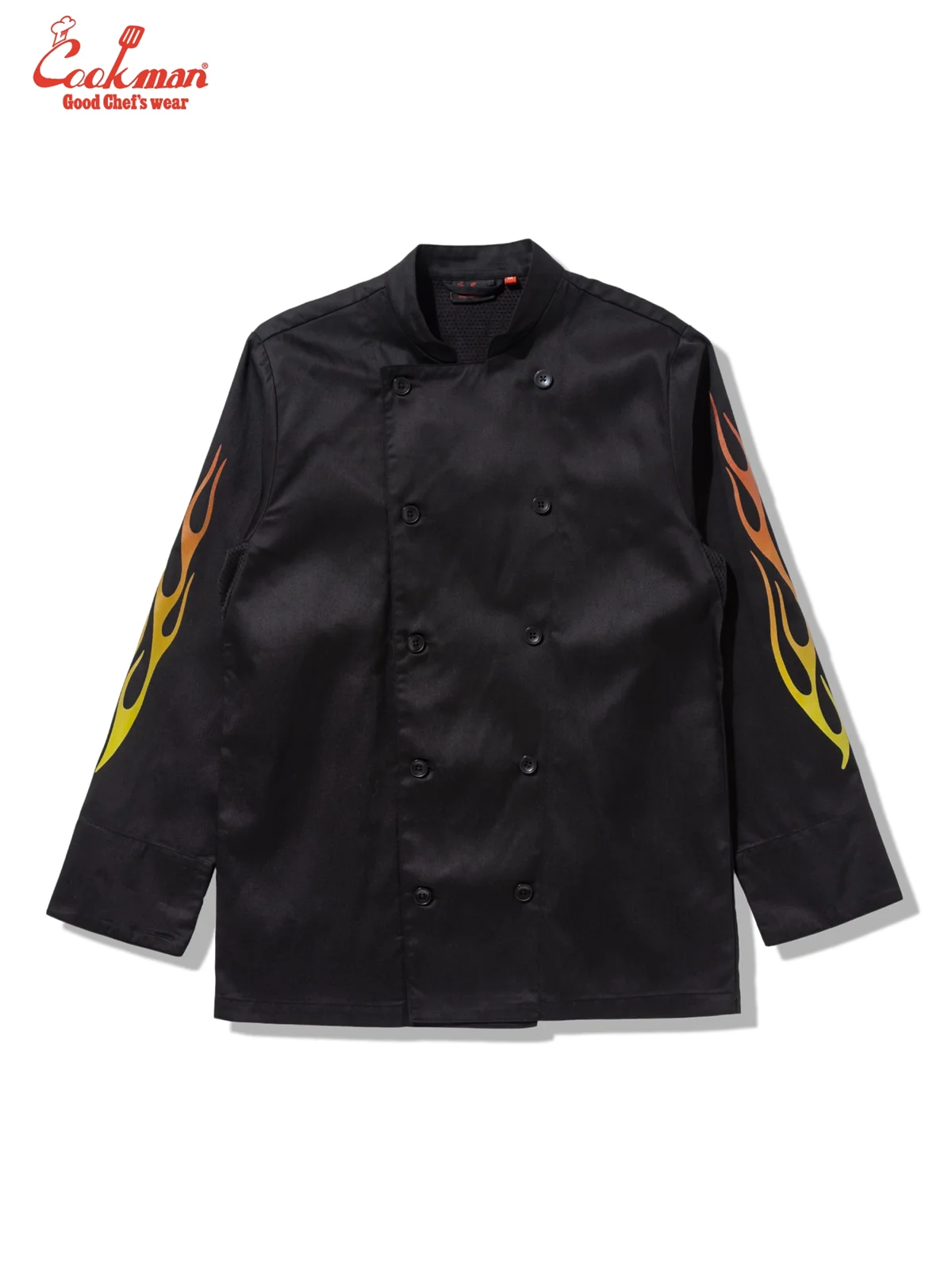 �����ե����� Chef Coat Long Sleeve Vented Gril Black