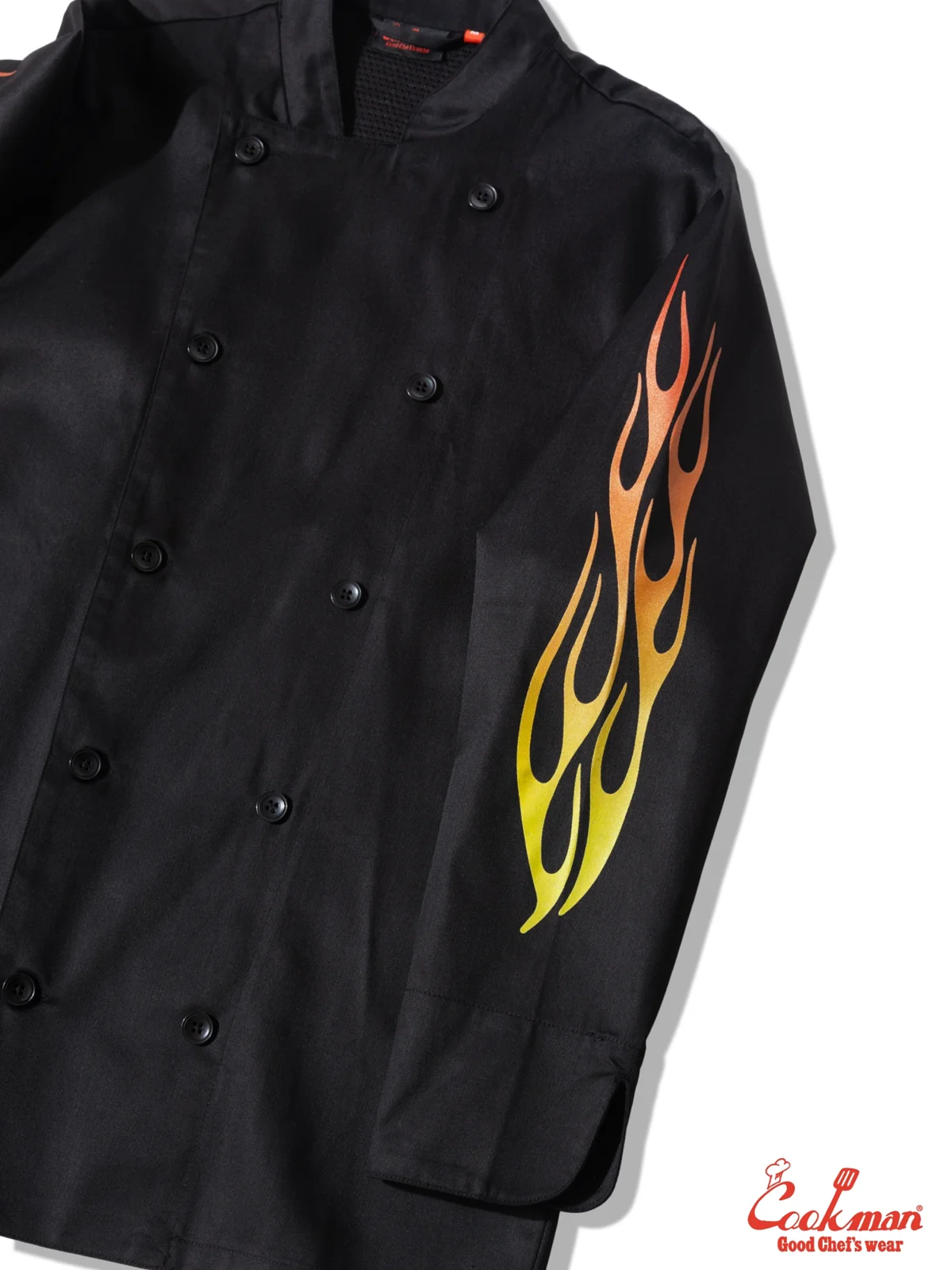 �����ե����� Chef Coat Long Sleeve Vented Gril Black