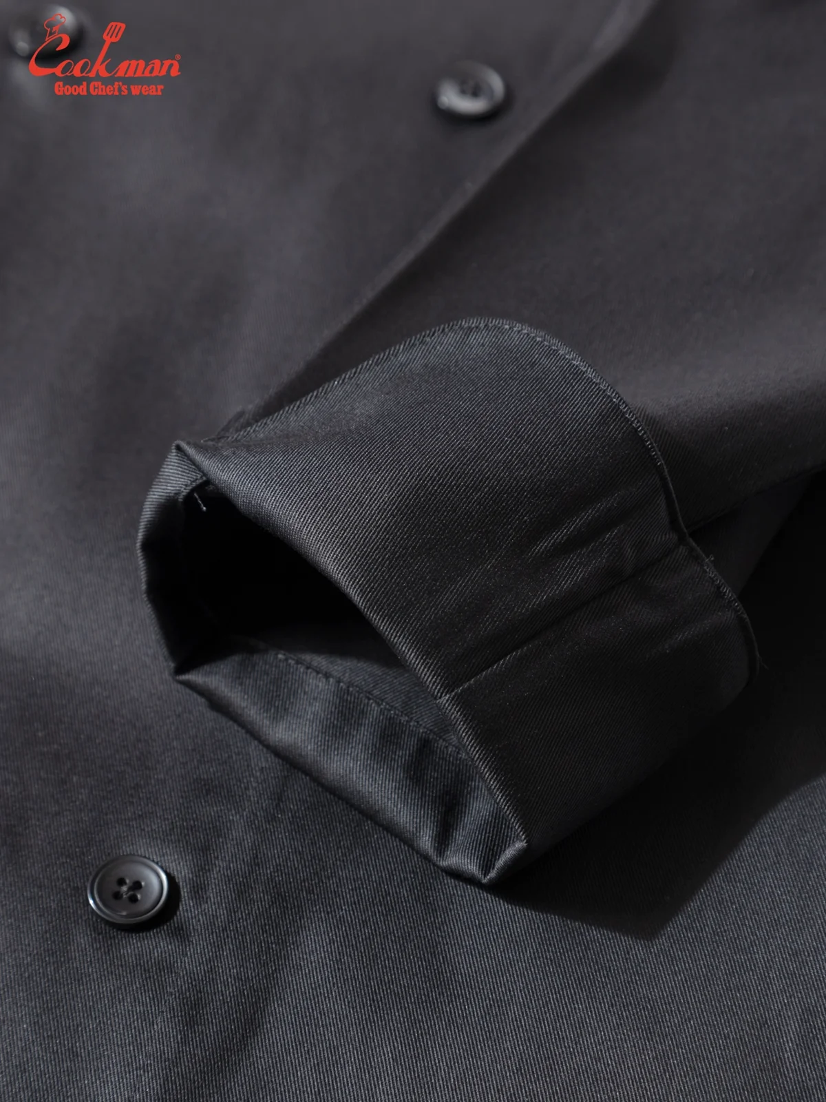 �����ե����� Chef Coat Long Sleeve Vented Gril Black