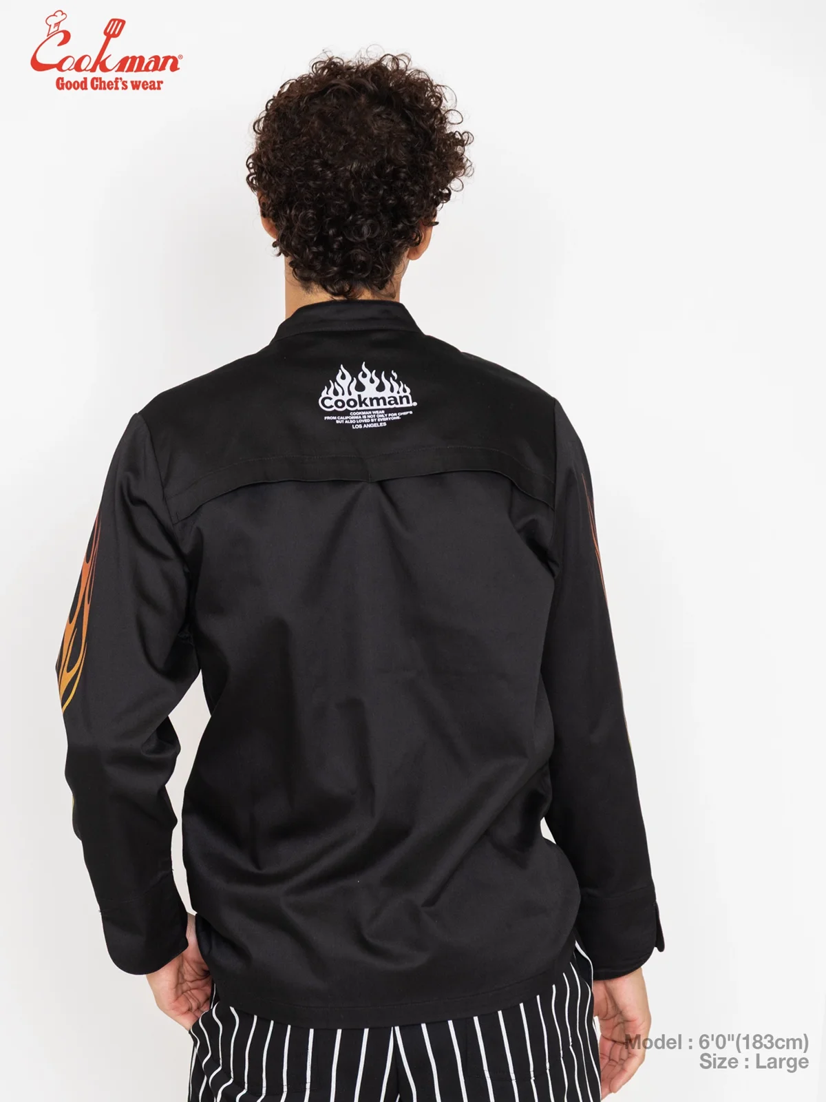 �����ե����� Chef Coat Long Sleeve Vented Gril Black