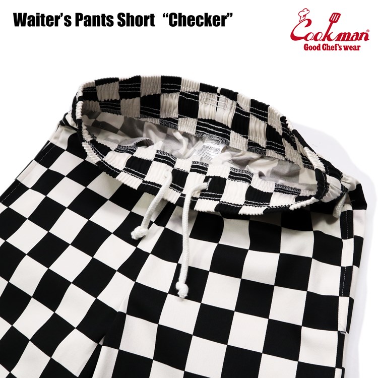 �������������ѥ�� Waiter's Pants Short Checker Black